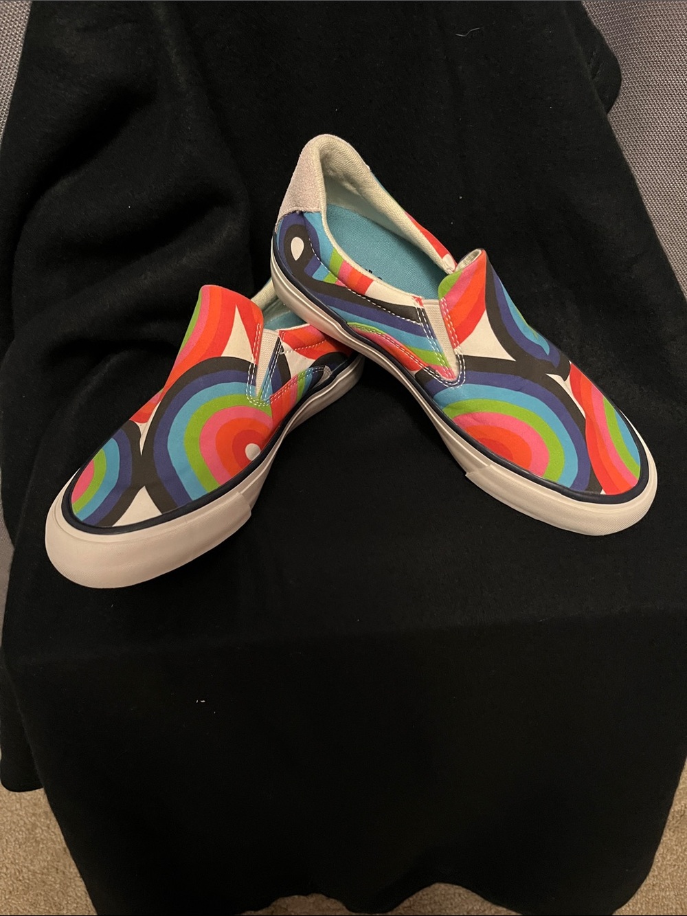 SeaVees Women's Slip-On Flats in Rainbow Concentric Print